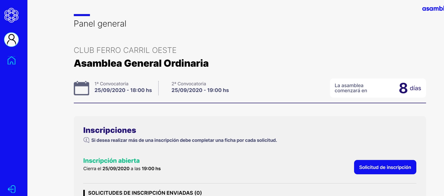 Pasos para inscribirse en la Asamblea Virtual en Ferro - Paso 8 Pasos para inscribirse en la Asamblea Virtual en Ferro - Paso 8